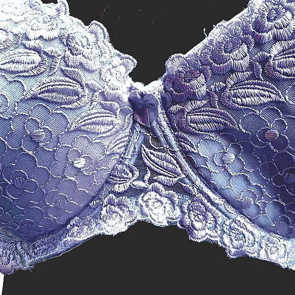 Bra Set Size 40D Blue Lace By Delta Burke - Picture 7 of 15